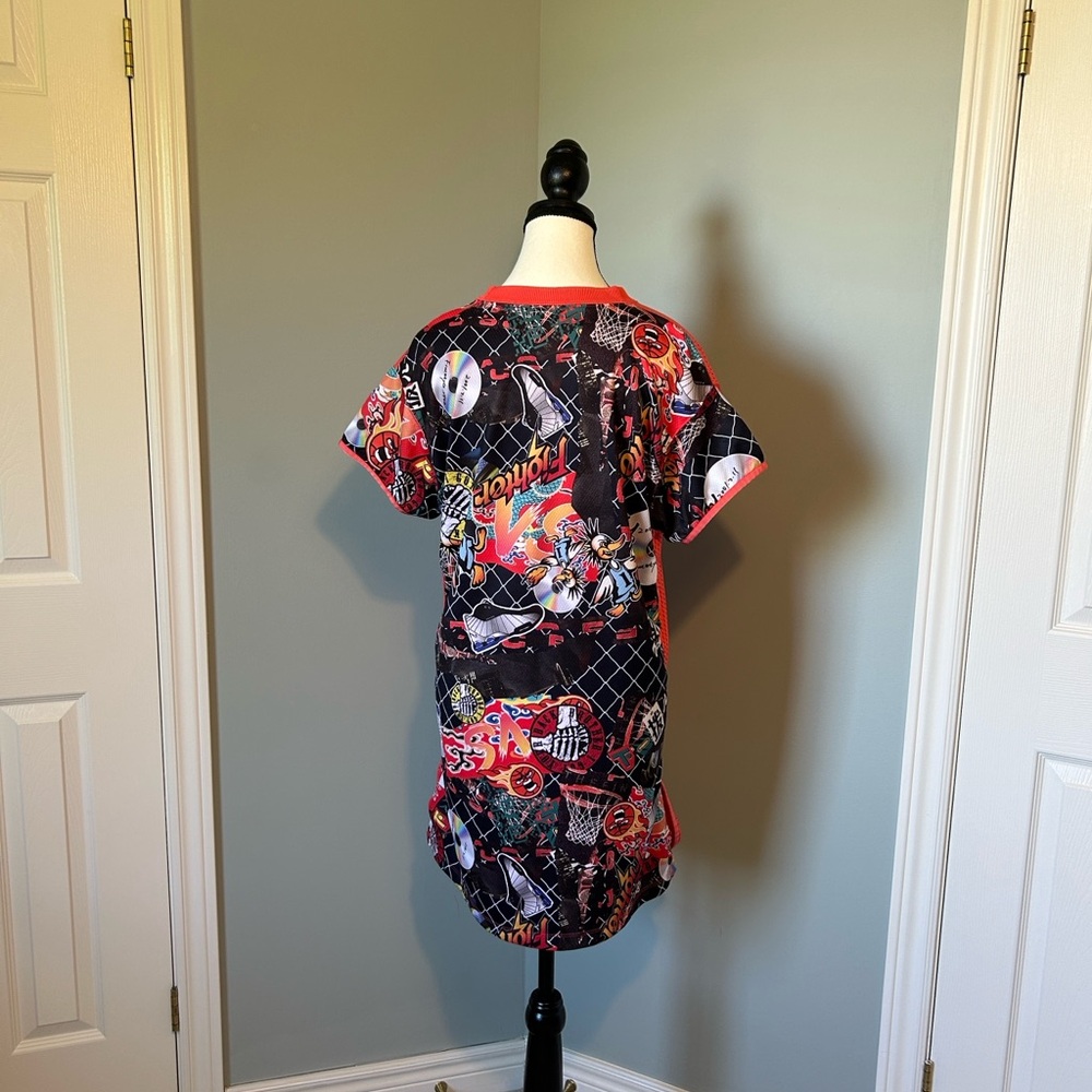 🔥 VINTAGE/RARE NIKE Sportswear Graphic Mesh Jersey Dress - Streetwear XL 🔥 - Picture 2 of 12
